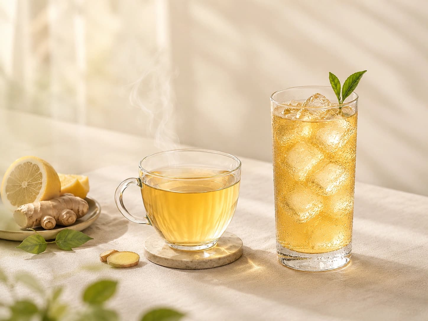 Hot or over ice. No sugar either way.